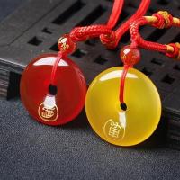 红玛瑙平安扣男款吊坠|七星堂生肖猴2019年化太岁男女命申辰合禄申子岁合局随身挂饰吊坠