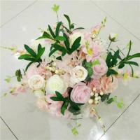 苍兰花款(玉粉系)直径约35CM|新款橄榄枝大丽玫路引花婚庆t台路引花罗马柱路引花婚庆道具[