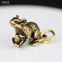 玉米鼠|手工纯铜玉米鼠属生肖钥匙扣挂件黄铜复古个性创意吊坠腰挂包挂饰