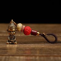 平安款|黄铜生肖猴汽车钥匙扣挂件齐天大圣孙悟空车挂饰挂绳吊坠个性