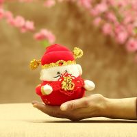 小财神(迷你15cm)|新年场景布置剪纸坐炮橱窗品仿真木制摆件新春对联2021年新款