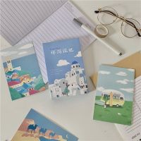 环游旅记明信片x1盒[约30张] +莫兰迪色圆点贴x1|月升王国风景明信片天空旅行贺卡ins风墙面装饰卡片文艺墙贴卡片