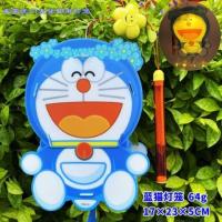 手工蓝猫灯笼+2个电池|2021中秋节儿童材料包灯笼卡通手提发光音乐灯笼 手工diy花灯礼品