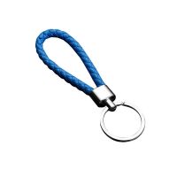 蓝色麻花扣 几何家族带绳-OPP袋独立包装|创意卡通情侣几何动物钥匙扣挂件可爱恐龙熊猫汽车包包挂饰小礼品