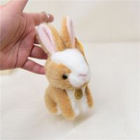 棕色|可爱小兔子毛绒玩具儿童礼物生肖兔小挂件钥匙扣包包饰品书包挂饰