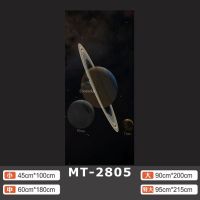 MT-2805 小|简约现代梦幻星球宇航员星空门贴纸整张自粘防水玻璃移门谷仓门贴
