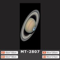 MT-2807 特大|简约现代梦幻星球宇航员星空门贴纸整张自粘防水玻璃移门谷仓门贴