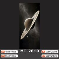 MT-2810 小|简约现代梦幻星球宇航员星空门贴纸整张自粘防水玻璃移门谷仓门贴