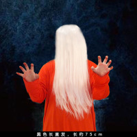 扮鬼白假发|剧本杀恐怖面具万圣节鬼节鬼脸头套吓人女鬼面具鬼屋密室扮鬼道具