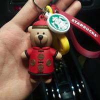 新款财神7cm|ins星巴克钥匙扣男女生情侣创意可爱公仔卡通玩具挂件包挂饰