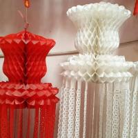 空心百财80厘米(黄色)|清明节塑纸灯笼挂清挂社上坟灯笼白祭祀坟飘白事烧纸灯笼扫墓