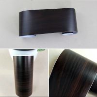 黑色胡桃 15厘米X6米长|加厚家具翻新贴纸门套门框自粘防水pvc纯白木纹窗框墙贴不透底