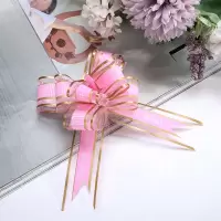字母深粉色小号 20条小号|小号拉花蝴蝶结彩带礼物包装拉花网纱丝带礼品装饰迷你手拉花