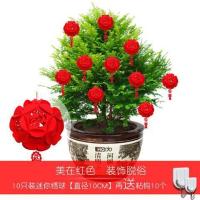 [福字]迷你花球10个|10个无纺布大红灯笼花球结婚庆喜字绣球福字元宵春开业节日灯笼