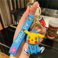 卫衣皮卡丘-蓝色|宝可梦皮卡丘挂件书包挂饰可爱玩偶神奇宝贝公仔可达鸭车钥匙扣女