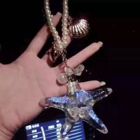 海星珍珠挂件|韩版创意海星苏钥匙扣挂件可爱汽车钥匙扣女士包包钥匙链圈挂饰