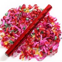 彩条款礼炮 40型号10支|婚礼礼炮喷花瓣新娘彩花筒结婚手持开业礼花筒新郎家结婚用品大全