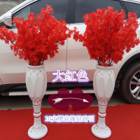 镶钻花瓶路引（大红色）|新款欧式花瓶路引镶钻樱花路引防摔包破损婚庆道具樱花罗马柱路引