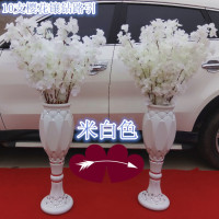 镶钻花瓶路引(米白色)|新款欧式花瓶路引镶钻樱花路引防摔包破损婚庆道具樱花罗马柱路引