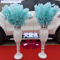 镶钻花瓶路引(天蓝色)|新款欧式花瓶路引镶钻樱花路引防摔包破损婚庆道具樱花罗马柱路引