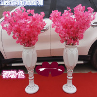 镶钻花瓶路引(深粉色)|新款欧式花瓶路引镶钻樱花路引防摔包破损婚庆道具樱花罗马柱路引