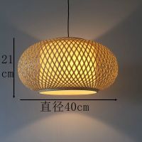 南瓜形40cm直径竹原色|2021竹编手工灯笼火锅饭店装饰道具印字户外吊灯婚庆复古创意布艺