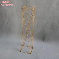 金色X形花架一个|新款桌摆婚庆道具 电镀香槟金梯形花架子 玫瑰金x桌花桌摆摆件拱