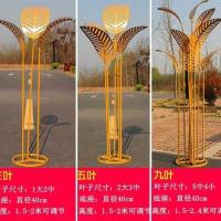 金色 3叶|新款婚庆道具铁艺芭蕉树叶路引t台装饰舞台布置背景路引装饰摆件