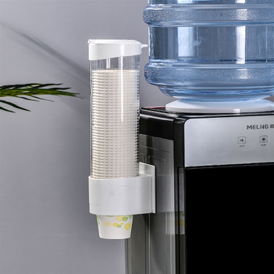 杯子架自动取杯器饮水机放纸杯藤印象水杯塑料杯架的免打孔置物架