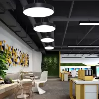 LED圆形吊灯现代简约办公室过道走廊灯具工业风商用店铺吊灯
