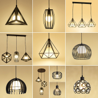 餐厅灯具三头服装店橱窗创意台火锅店装饰奶茶店复古小吊灯