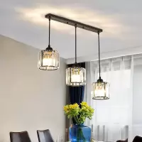 餐厅吊灯三头饭厅灯圆形现代简约温特雷特家用轻奢大气水晶餐桌餐吊灯具