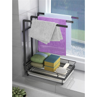 抹布架厨房用品置物架收纳洗碗布藤印象抹布挂架收纳壁挂毛巾沥水架