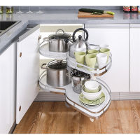 厨房小号转角藤印象拉篮橱柜拐角储物篮小尺寸旋转收纳篮