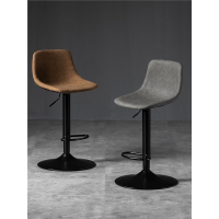 吧台椅升降时尚简约酒吧椅藤印象现代家用高脚凳子轻奢靠背铁艺旋转椅子