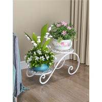 铁艺多层花架落地式多功能室内藤印象客厅花盆架欧式家用阳台花架置物架