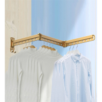 晾衣架壁挂阳台家用隐形伸缩晒衣架藤印象折叠晾衣杆室内凉衣晒被子