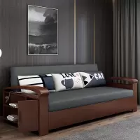 藤印象木沙发床可折叠单双人多功能坐卧两用小户型客厅简约现代沙发床