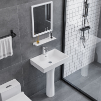 立柱式洗脸盆落地立柱盆洗漱台家用卫生间陶瓷简约阳台洗手盆