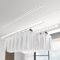 隐形双杆电动晾衣架智能遥控升降阳台内嵌入式暗藏家用自动凉晒机