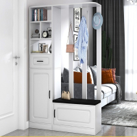 玄关柜入户置物架进门屏风隔断客厅靠墙酒柜坐凳子鞋柜衣帽柜一体