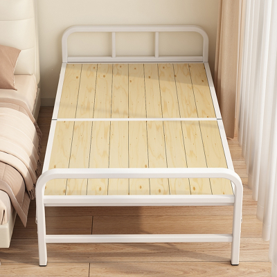藤印象折叠床单人木简易小床家用午休1米铁架双人1.2米硬板床出租房用