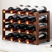 藤印象红酒架子家用葡萄酒架摆件展示架酒柜置物架多瓶格子放酒简易桌面