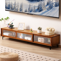 藤印象电视柜简约现代茶几电视机柜组合小户型客厅木伸缩轻奢地柜卧室