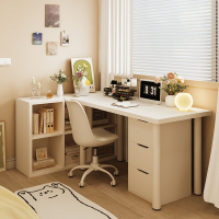 藤印象书桌学生家用电脑桌台式卧室女生化妆桌子工作台简易办公桌写字桌