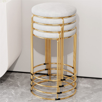 轻奢风家用铁凳子藤印象钢筋凳椅子可叠放餐桌凳现代简约圆凳小板凳矮凳