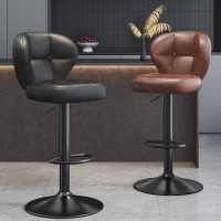 藤印象吧台椅子高脚凳家用升降椅子轻奢酒吧椅靠背椅前台收银吧凳高凳子