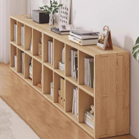 藤印象书架置物架落地靠墙组合格子柜客厅幼儿园储物收纳矮家用书柜