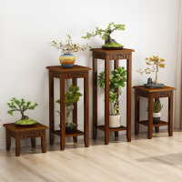 藤印象花架子非实木室内落地式客厅小阳台托架展示新中式花盆摆件竹置物