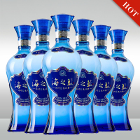 洋河(YangHe) 蓝色经典 海之蓝 42度 480ml*6 整箱装 浓香型白酒 口感绵柔